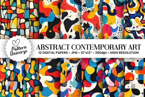 Abstract Contemporary Art Digital Papers