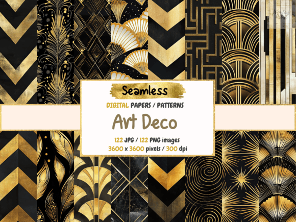 Art Deco Seamless Digital Papers