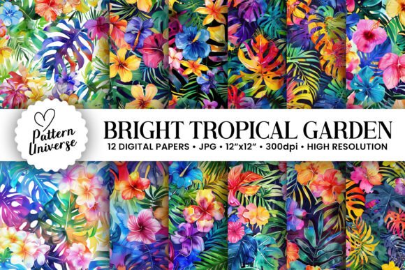 Colorful Tropical Flowers Digital Papers: Elevate Your Creative Projects Without the Pitfalls