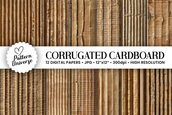 Corrugated Cardboard Digital Papers