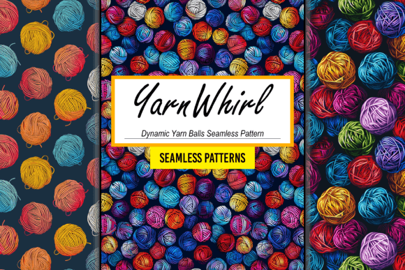 Dynamic Yarn Balls Seamless Pattern Art: A Versatile Resource for Modern Design