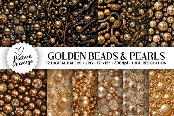 Elevating Digital Craftsmanship: The Strategic Value of Golden Beads Pearls Digital Papers