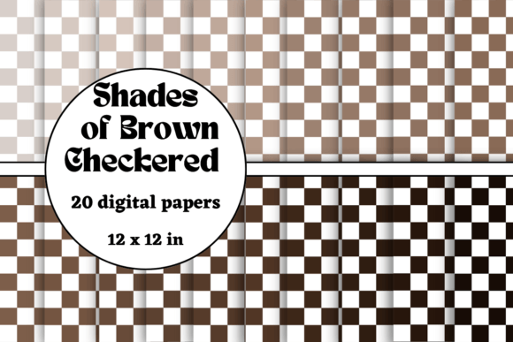 Embrace the Warmth: A Complete Guide to Shades of Brown Checkered Digital Papers
