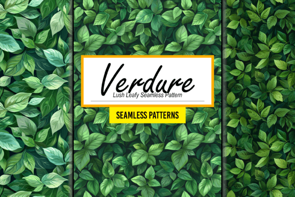 Green Lush Leafy Seamless Pattern Art for Nature-Inspired Design