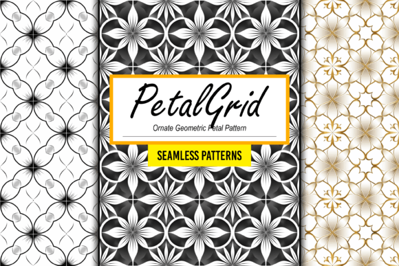 Ornate Geometric Petal Seamless Pattern