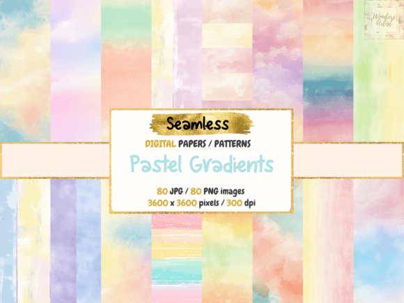 Pastel Gradients Seamless Digital Papers
