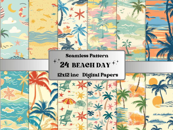 Seamless Beach Day Pattern Paper: A Comprehensive Guide to Summer Digital Design Assets