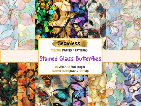 Stained Glass Butterflies Digital Papers: A Comprehensive Evaluation for Creative Professionals