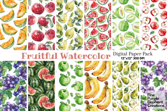 Unlocking Creativity with Fruit Pattern Watercolor Summer Foodie: A Comprehensive Guide for Digital Crafters